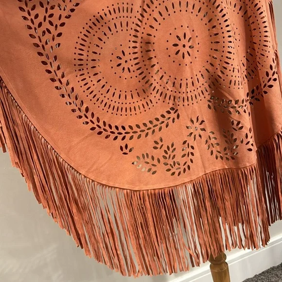 Chicos Gingered Peach Ruana Wrap - Picture 7 of 15